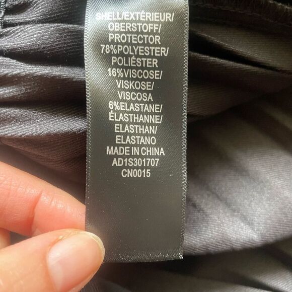 Adrianna Papell Women's Solid Variegated Pleated Twill Skirt Size L - Picture 5 of 8